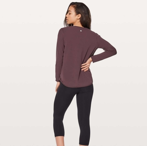 Lululemon Full Freedom Long Sleeve Black Cherry sz 10 - Picture 1 of 8